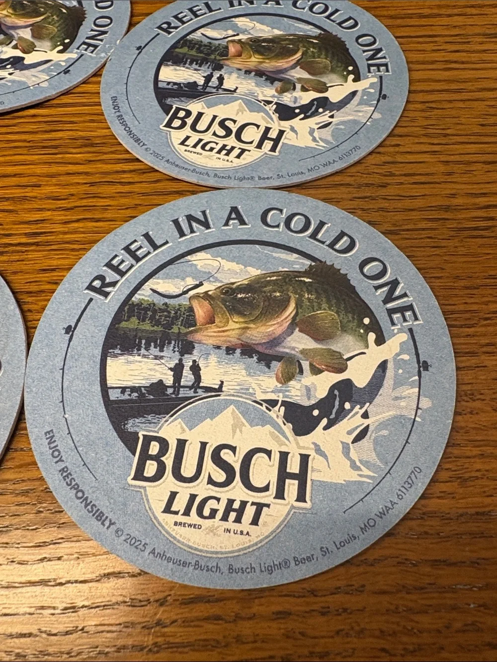 Busch Light Bar Coaster Set - Pack of 5